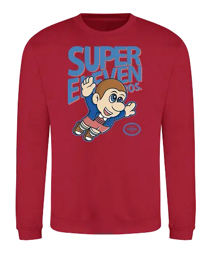 Super Eleven - stranger kids, eleven, will, mike, dustin, lucas, tv, series, mashup, retro, games - Sweatshirt