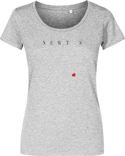 newton - Newton, apple, Isaac, science, wissenschaft, Gravitation, fun, apfel, mashup - Women T-Shirt