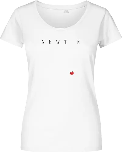 newton - Newton, apple, Isaac, science, wissenschaft, Gravitation, fun, apfel, mashup - Women T-Shirt