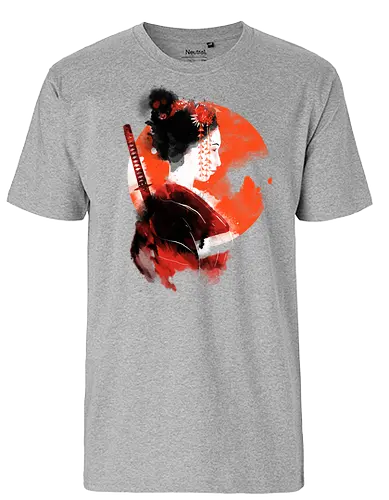 Lady assassin - japan, geisha, Assassin, ninja, shinobi, nippon, art, kunst, sumi-e - Fairtrade T-Shirt