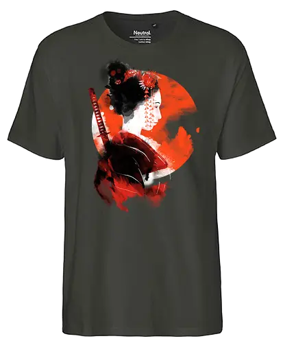 Lady assassin - japan, geisha, Assassin, ninja, shinobi, nippon, art, kunst, sumi-e - Fairtrade T-Shirt