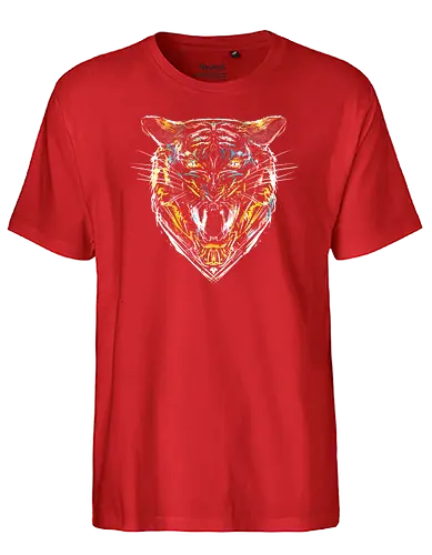 stencil tiger - tiger, art, kunst, Tiger King - Fairtrade T-Shirt