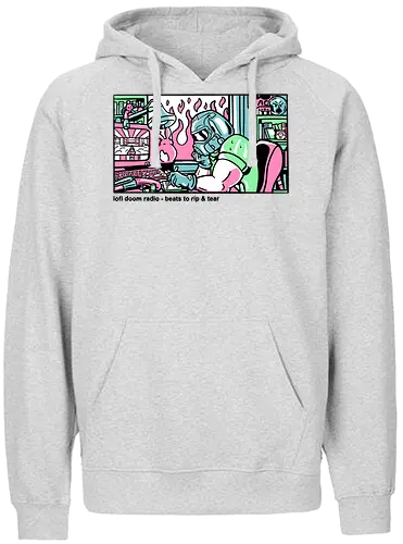 Lofi Doom - lofi, doom, slayer, music, chill, relax - Fairtrade Hoodie