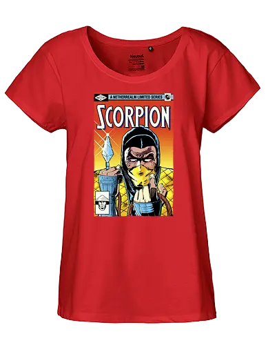 Scorpion - scorpion, mortal, kombat, fighting, gaming, comic - Fairtrade Girl Shirt
