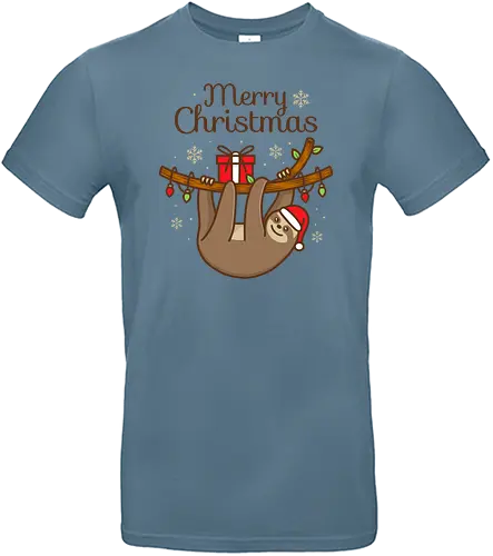 Slothy Christmas - sloth, faultier, christmas, weihnachten, Advent - Standard T-Shirt