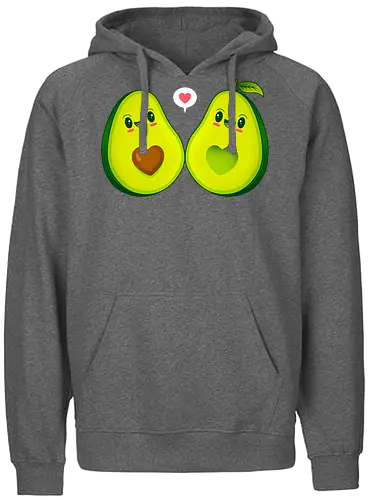 Avocado Love - avocado, love, liebe, Perfect Match, herz, hrt - Fairtrade Hoodie