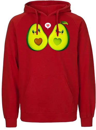 Avocado Love - avocado, love, liebe, Perfect Match, herz, hrt - Fairtrade Hoodie