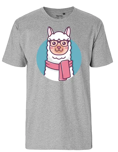Hipster Llama - lama, llama, hipster, fun, animal - Fairtrade T-Shirt