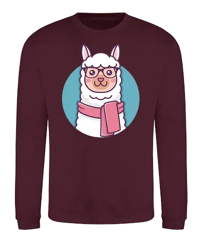 Hipster Llama - lama, llama, hipster, fun, animal - Sweatshirt