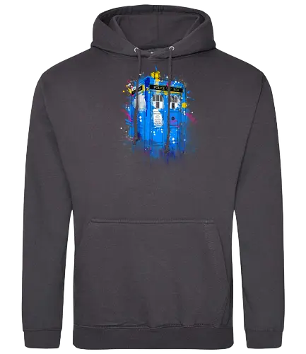 tardisplash - doctor, tardis, who, timetravel - Standard Hoodie
