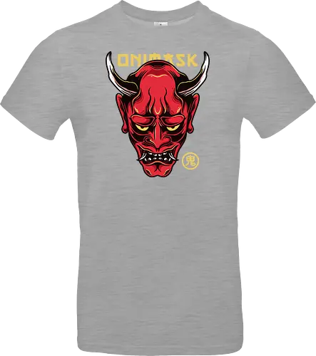 Japanese Oni Mask Tattoo Art Style