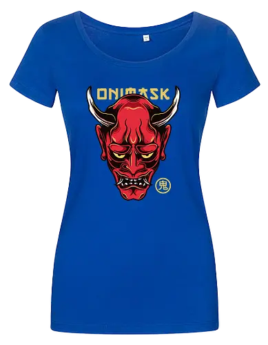 Japanese Oni Mask Tattoo Art Style