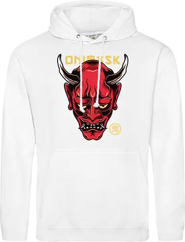 Japanese Oni Mask Tattoo Art Style