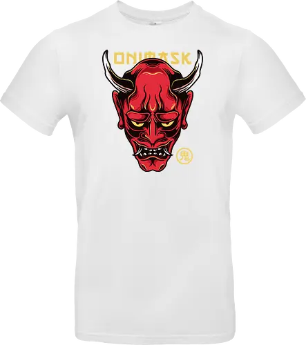 Japanese Oni Mask Tattoo Art Style