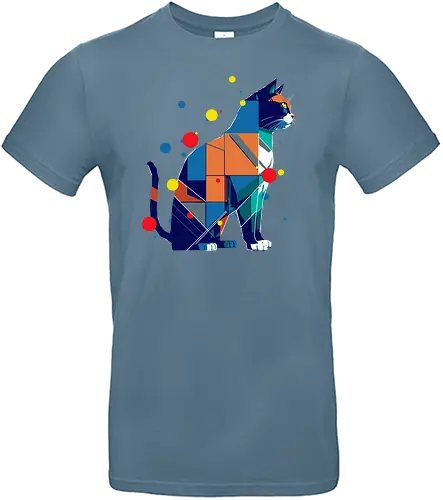 Geometricat - Geometry, cat, katze - Standard T-Shirt