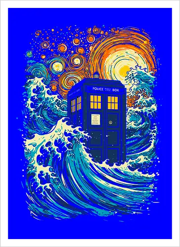 The great kanagawa wave and the blue box