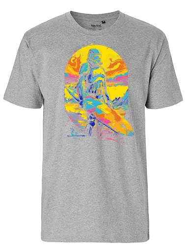 Clone side of the beach - summer, sommer, holidays, space opera - Fairtrade T-Shirt