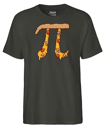 Pi-zza - food, Pi, Pie, pizza, essen, fun, Math, science - Fairtrade T-Shirt