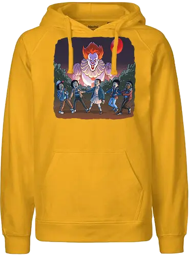 Stranger It - stephen king, it, Clown, stranger kids, eleven, will, mike, dustin, lucas - Fairtrade Hoodie