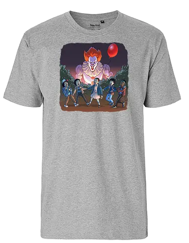 Stranger It - stephen king, it, Clown, stranger kids, eleven, will, mike, dustin, lucas - Fairtrade T-Shirt
