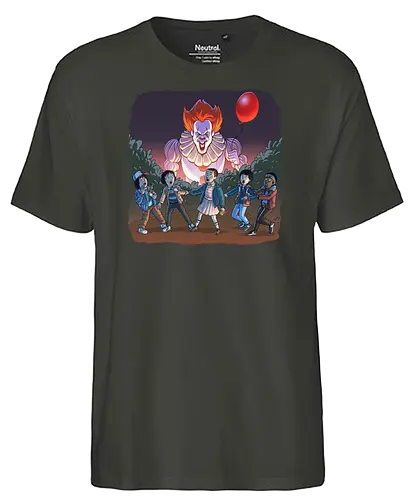 Stranger It - stephen king, it, Clown, stranger kids, eleven, will, mike, dustin, lucas - Fairtrade T-Shirt