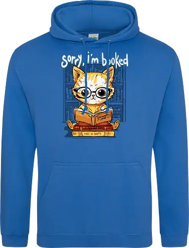 Sorry,I'm booked - cat, katze, book, buch - Standard Hoodie