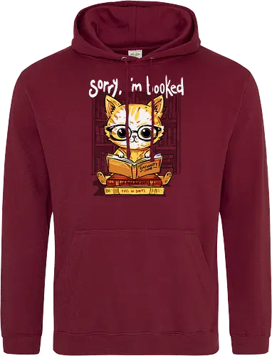 Sorry,I'm booked - cat, katze, book, buch - Standard Hoodie