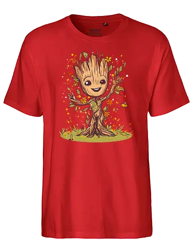 I am spring - spring, tree, comic - Fairtrade T-Shirt