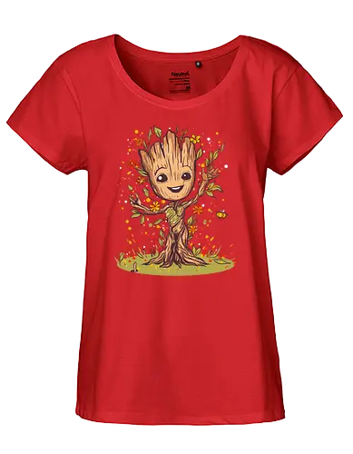 I am spring - spring, tree, comic - Fairtrade Girl Shirt