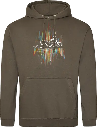 Borlis road - aurora, mountain - Standard Hoodie