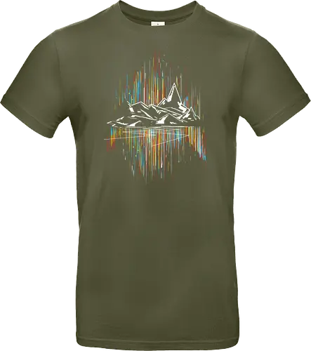Borlis road - aurora, mountain - Standard T-Shirt