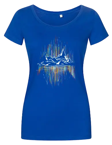 Borlis road - aurora, mountain - Women T-Shirt