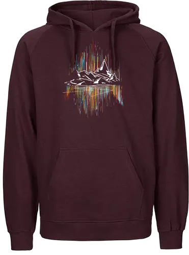 Borlis road - aurora, mountain - Fairtrade Hoodie