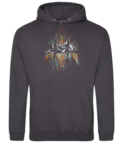 Borlis road - aurora, mountain - Standard Hoodie