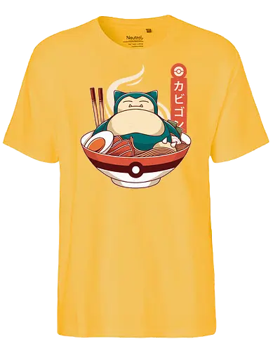 Ramen Nap - ramen, sleep, nap, pocket, monster - Fairtrade T-Shirt