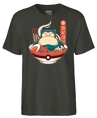 Ramen Nap - ramen, sleep, nap, pocket, monster - Fairtrade T-Shirt