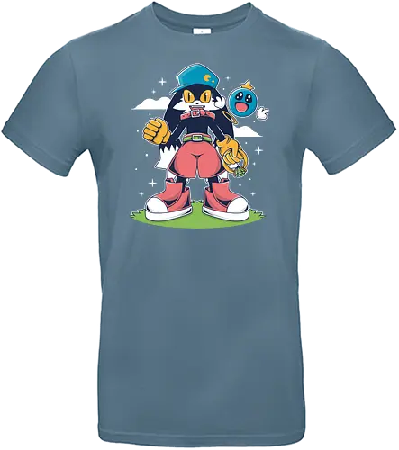 Wind Cat Traveler - cat, katze, gaming, retrogames, sidescroller, platformer - Standard T-Shirt