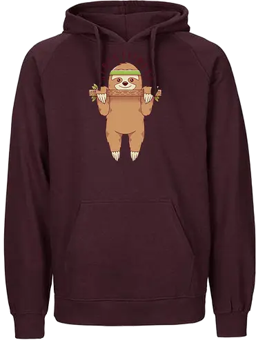 Sloth Fitness - faultier, sloth, sports, chill, Fitness - Fairtrade Hoodie