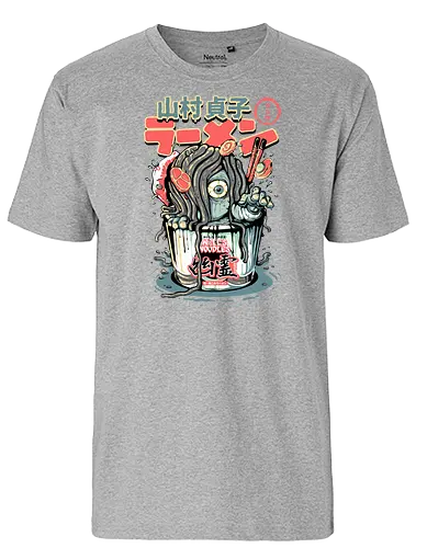 Sadako Yurei Ramen - ramen, instant, horror, ring - Fairtrade T-Shirt