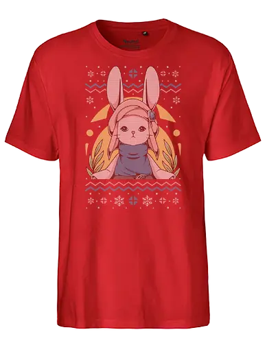 Loporrit Christmas - weihnachten, christmas, ugly, final, fantasy, gaming, swter - Fairtrade T-Shirt
