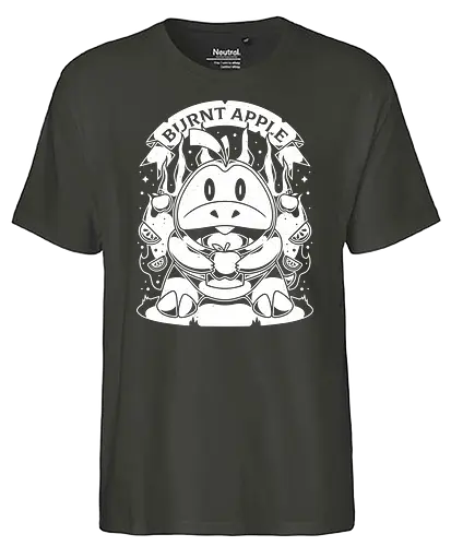 Burnt Apple - pocket, monster, chili, Crocodile, gaming - Fairtrade T-Shirt