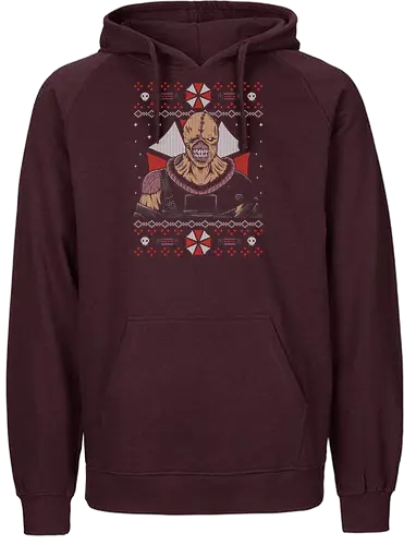 Bio Organic Weapon Christmas - weihnachten, christmas, umbrella, Ugly sweater - Fairtrade Hoodie