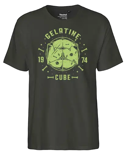 Gelatine Cube - dungeon, dragon, gelatine, pen and paper - Fairtrade T-Shirt