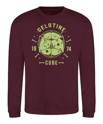 Gelatine Cube - dungeon, dragon, gelatine, pen and paper - Sweatshirt