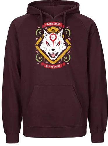 Sun Goddess - okami, wolf, gaming - Fairtrade Hoodie