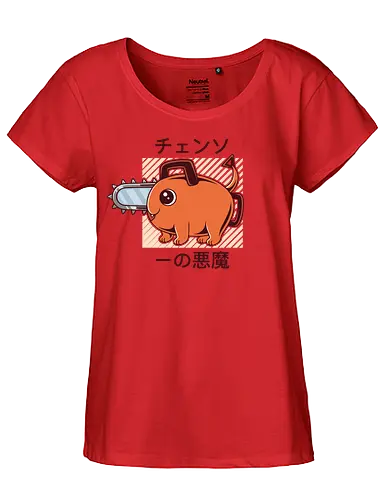 Cute Devil Dog - chainsaw, man, devil, anime, manga - Fairtrade Girl Shirt