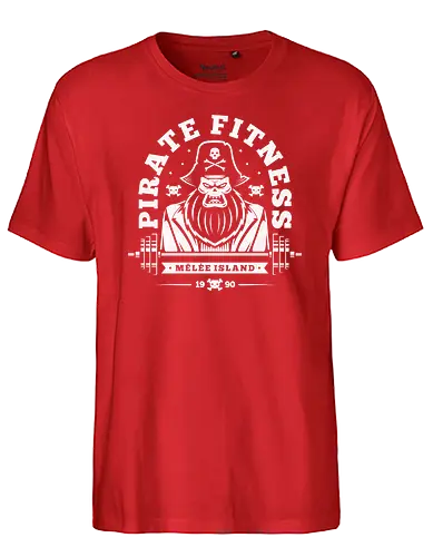 Pirate Fitness - pirate, monkey, island, gaming - Fairtrade T-Shirt