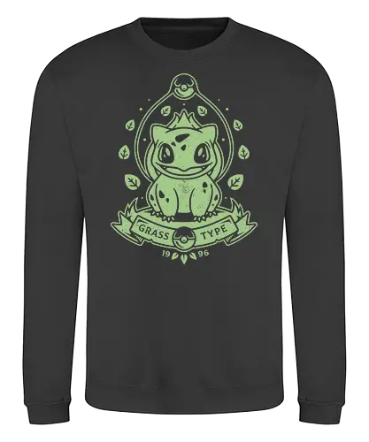 Green Grass Type - pocket, monster, grass, pflanze - Sweatshirt