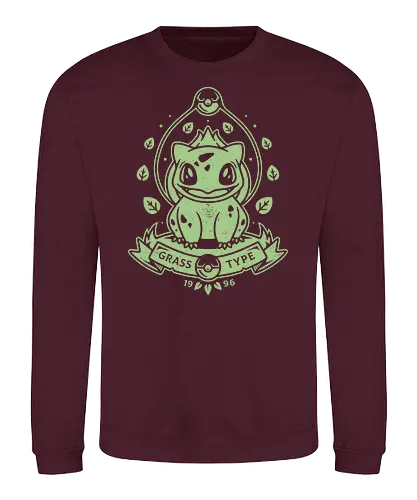 Green Grass Type - pocket, monster, grass, pflanze - Sweatshirt