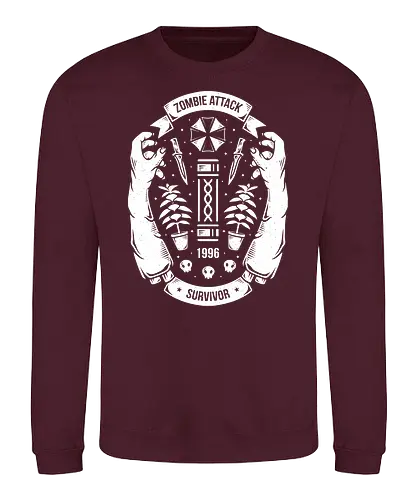 Zombie Attack Survivor - zombie, Resident, evil, apocalypse - Sweatshirt